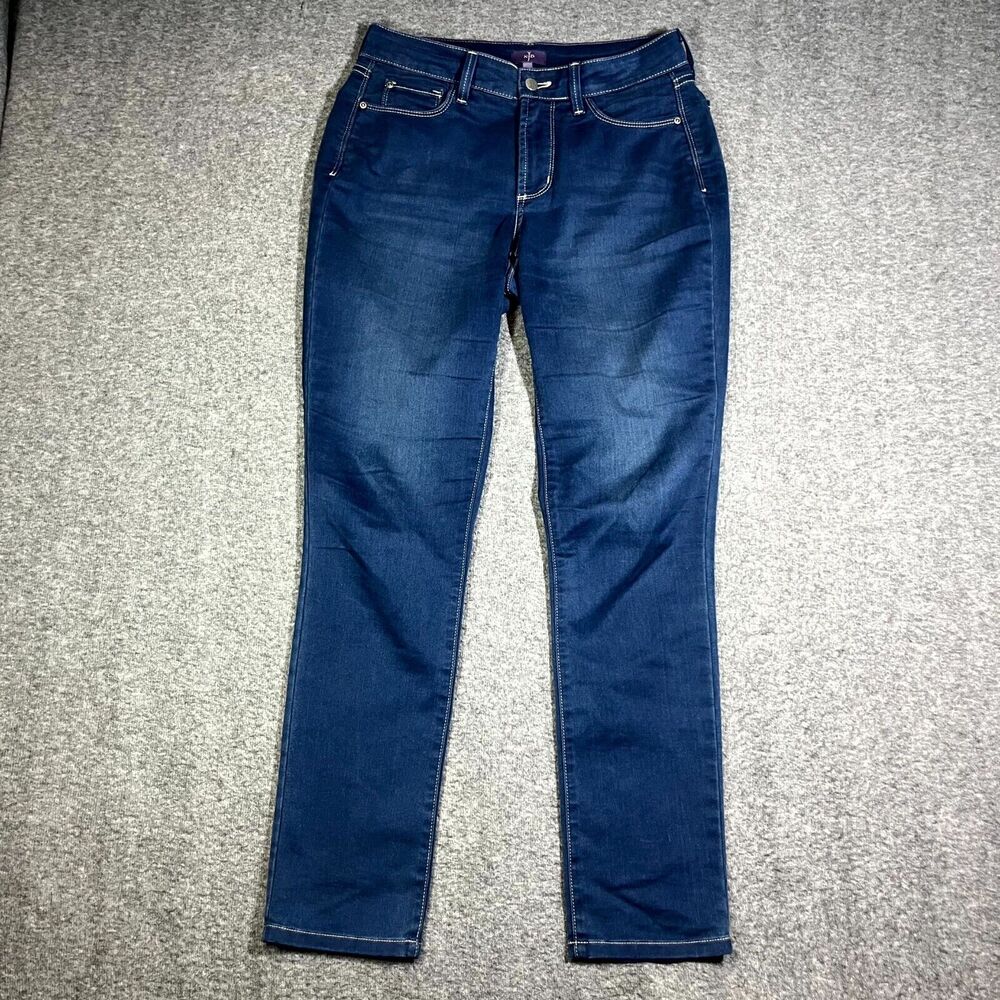 NYDJ Jegging Legging Womens 6 Blue Dark Women Tuck Stretch Mom Preppy Comfort